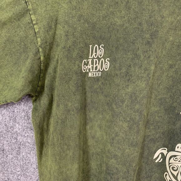 Mr Bumo Vacay Tee Los Cabos Sea Turtles Cotton Olive Beach Cover Summer Unisex L - Picture 4 of 11